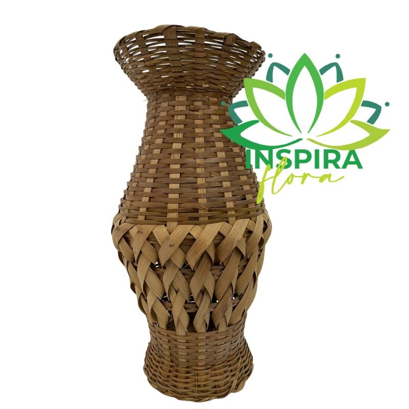 Vaso de Chão Jarra Jarro De Bambu Para Decoração De Capim Dos Pampas 26x60