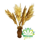 Arranjo 10 Capim Dos Pampas Com Vaso Jarra Bambu De Chão