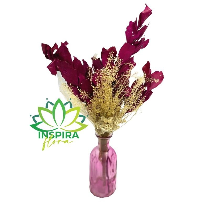 Arranjo Buquê Flor Desidratadas Buquê Rosa