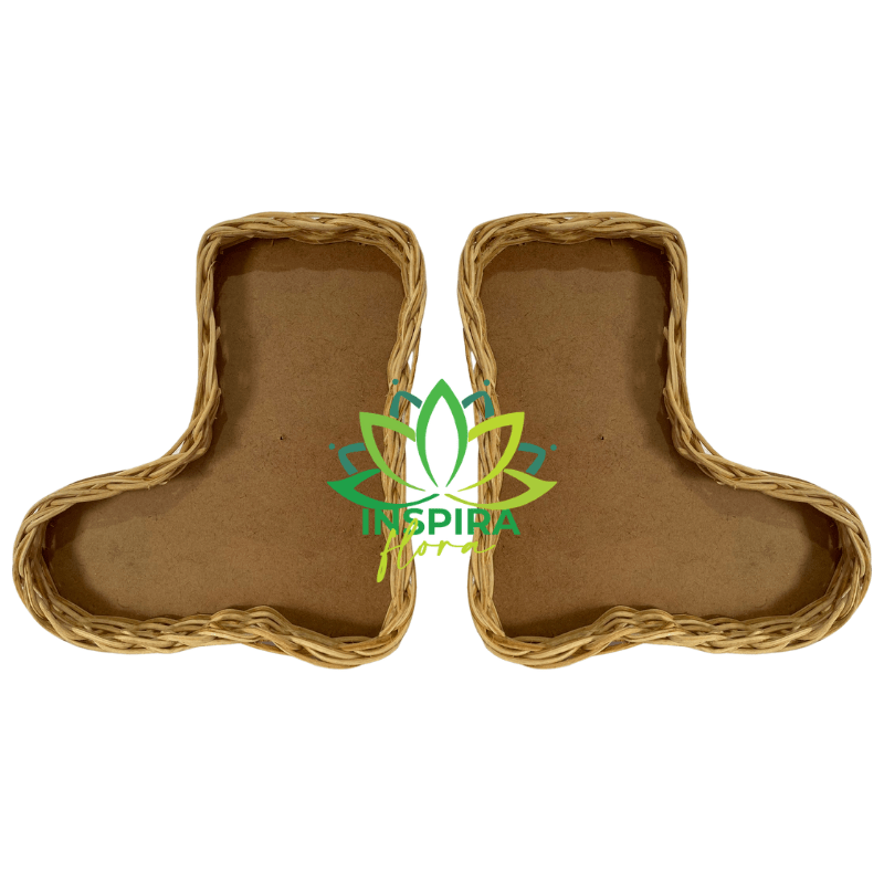 2 Mini Cesta Bandeja De Bota Natal Decoração Petisqueira