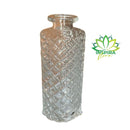 Vaso De Vidro Importado C/pampas 13cm