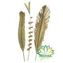 3 Folhas De Palmeira Trançada Trabalhada Alvejada Decoração