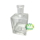 Garrafa Aromatizante De Vidro Quadrada 500ml Arranjo Pampas