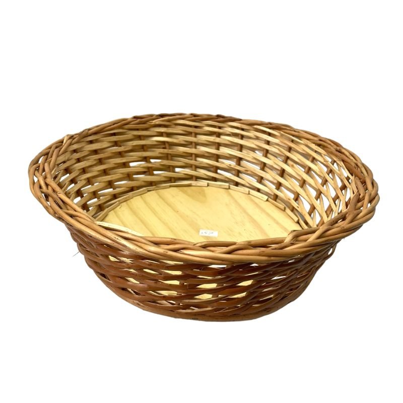 Cesta Bacia De Pães Vime Padaria Padeira Palha Ref 695