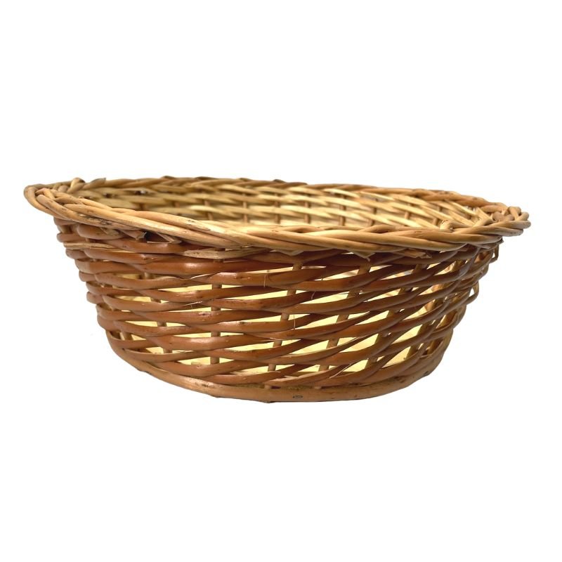 Cesta Bacia De Pães Vime Padaria 12x45cm Palha Ref 697