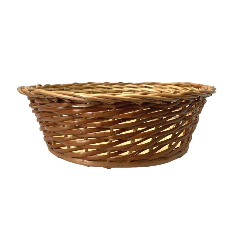 Cesta Bacia De Pães Vime Padaria 12x45cm Palha Ref 697