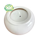 Vaso Terrário Branco De Cerâmica Redondo Decoração 10x17 Cm