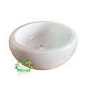 Vaso Terrário Branco De Cerâmica Redondo Decoração 10x17 Cm