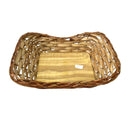 Bandeja Cesta De Pães Vime Padaria Retangular Palha Ref 690