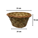 Cesto Cachepo Vime com Palha Grande 15x31x21 Ref.858