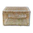 Baú Fibra Natural Palha De Milho 16x19x26  Ref701