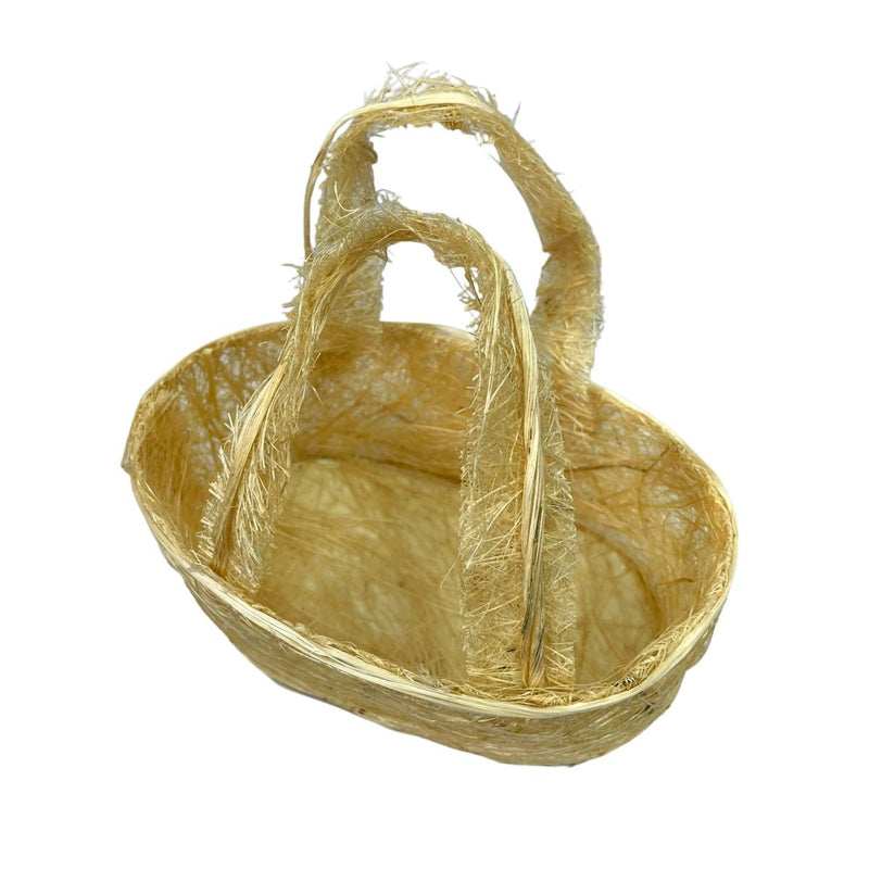 Cesta Bolsa de Sisal Natural Oval Pequena