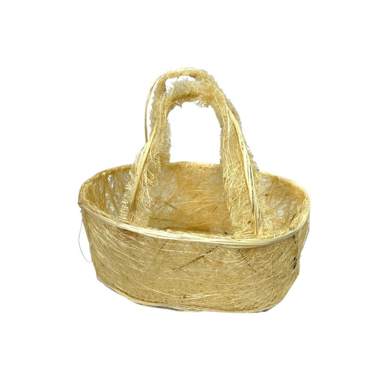 Cesta Bolsa de Sisal Natural Oval Pequena