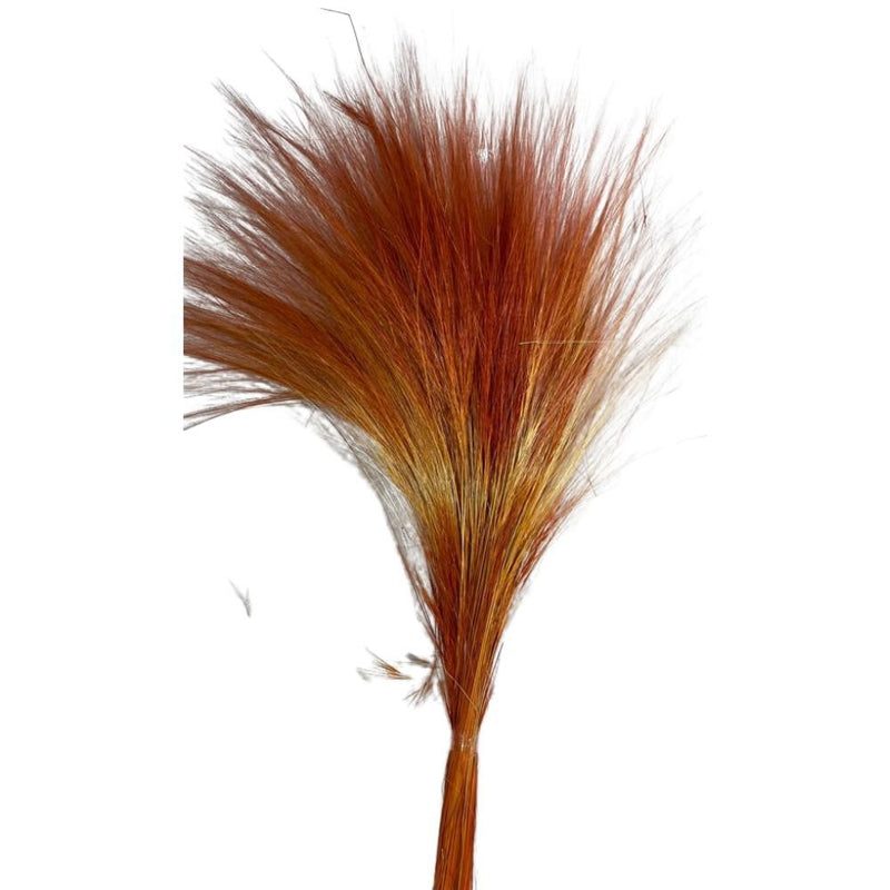 Buque Capim Cabelo Laranja Liso Arranjo Decoração Arranjos