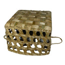 Cesto Organizador Vazado Quadrado Com Alça Taboa Casa Decor