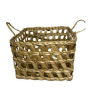 Cesto Organizador Vazado Quadrado Com Alça Taboa Casa Decor