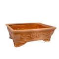 Vaso de Cerâmica Oriental Ikebana Montana G Para Bonsai Quadrado 10x20x26