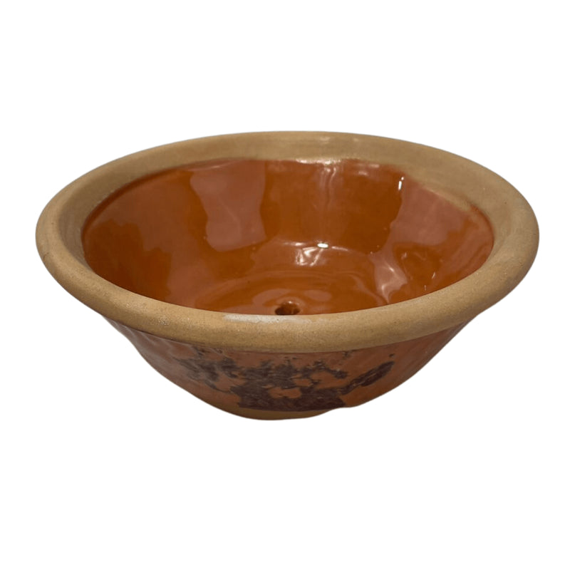 Vaso de Cerâmica Redondo Oriental Terracota