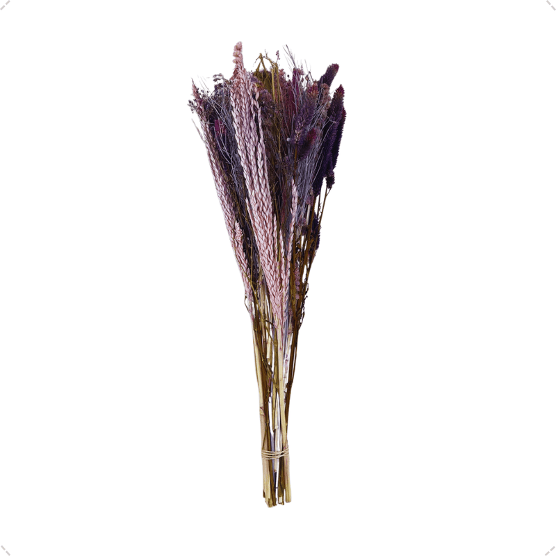 Buquê Casamento Flores Desidratadas Lilás Decoração Bonito Roxo Arranjo