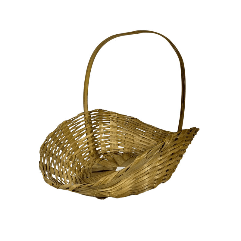 1 Bandejão De Bambu Oval Cesta Fraldeira 38cm Ref 813