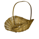 1 Bandejão De Bambu Oval Cesta Fraldeira Com 48cm