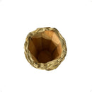 Vaso Jarra Madeira Revestido Ref: 516 Com Taboa Coluna Palha Alto