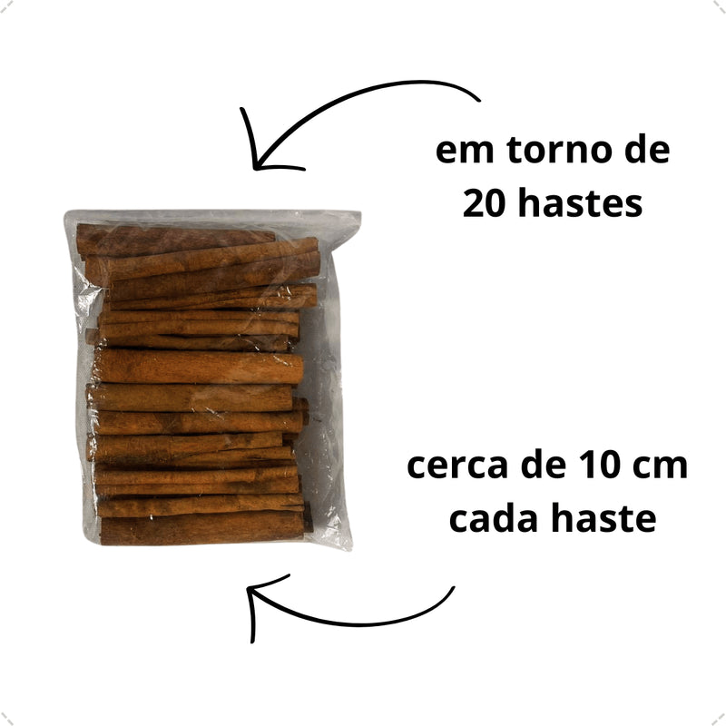 1 Pacote Hastes De Canela Curta 20 Unidades Especiarias Natural Cheirosa