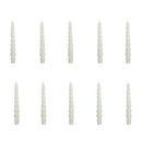 Kit 10 Velas Torcidas Parafina Decoração 23 Cm Castiçal Fina