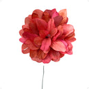 1 Flor de Folha Quina Com Arame Dobrável Desidratada - Rosa