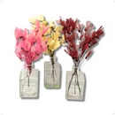 Arranjo Floral Garrafa De Vidro Quadrada C Magnólia No Galho