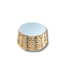 Cesto De Palha Taboa Artesanal Natural 30cm Cachepot Rústico