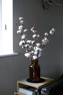 1 Unidade Haste De Algodão Artificial Decorativo 65 Cm