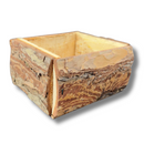 Mini Cachepot De Madeira De Pinus P Quadrado