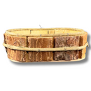 Mini Cachepot De Madeira De Pinus P Oval 19x10cm Decoração