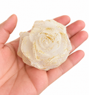 Vela Decorativa Rosa Com Glitter Dourado 7 Cm Flutuante