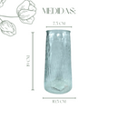 1 Vaso Garrafa De Vidro Cores Rigado Textura Vintage Arranjo Cristal