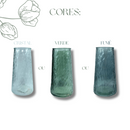 1 Vaso Garrafa De Vidro Cores Rigado Textura Vintage Arranjo Cristal