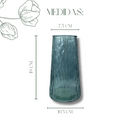 1 Vaso Garrafa De Vidro Cores Rigado Textura Vintage Arranjo Cristal