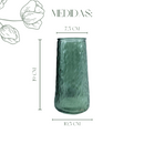 1 Vaso Garrafa De Vidro Cores Rigado Textura Vintage Arranjo Cristal