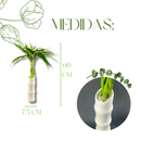 Bambu Trançado Decorativo 6 Hastes C Vaso De Cerâmica Cores