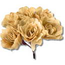 Buquê de Rosinha Flor de Folha Montada C/6 Alvejada Desidratada