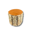 Cesto De Palha Taboa Artesanal Natural Organizador Cachepot
