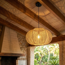 Luminária Palha Formato Estrela Decoração Sala Chique Casa