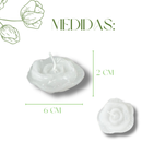 Kit 5 Velas Flutuantes Rosa Branca Decoração Mesa Eventos
