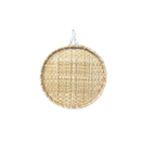 Peneira Centro Quadrado Pequena Palha Artesanal Natural 28cm