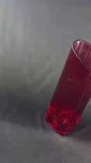 Vaso De Vidro Coração Vermelho 22cm Romântico Flores Quarto
