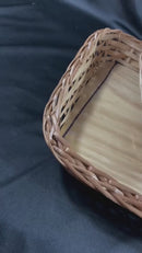 Bandeja Alça Baixa Retangular Vime Pequena 8x26x38 Ref. 555