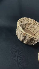 Cesto Palha Taboa Artesanal Natural 15cm Cachepot Decorativo