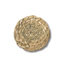 Sousplat Trançado Natural Palha Redondo 18cm Artesanal Decor
