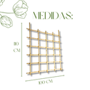 Treliça De Bambu Natural 110x100cm Artesanal Resistente Casa